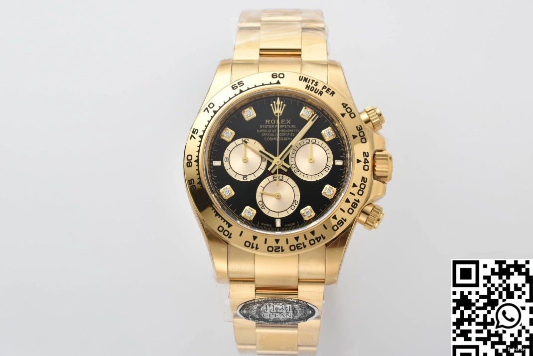 Hourmarker Clean Daytona M126508 Cosmograph Factory Gold Bezel Rolex Diamond 0112